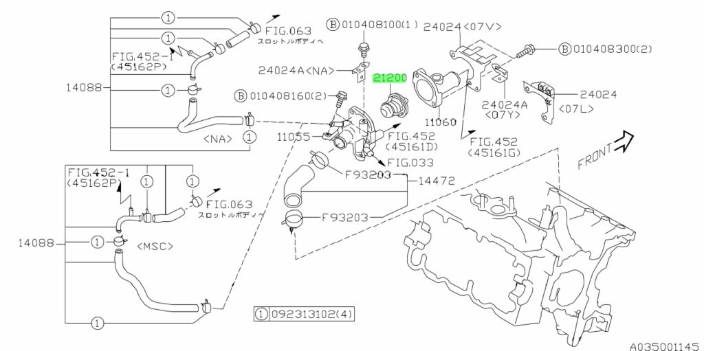 Buy Genuine Subaru 21200KA161 Thermo Assembly for Subaru Sambar. Prices ...