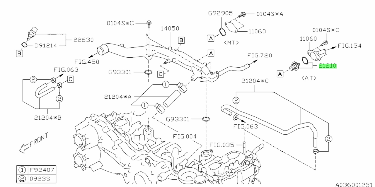 Buy Genuine Subaru 21210AA190 Thermo And Gasket Assembly. Prices, fast ...