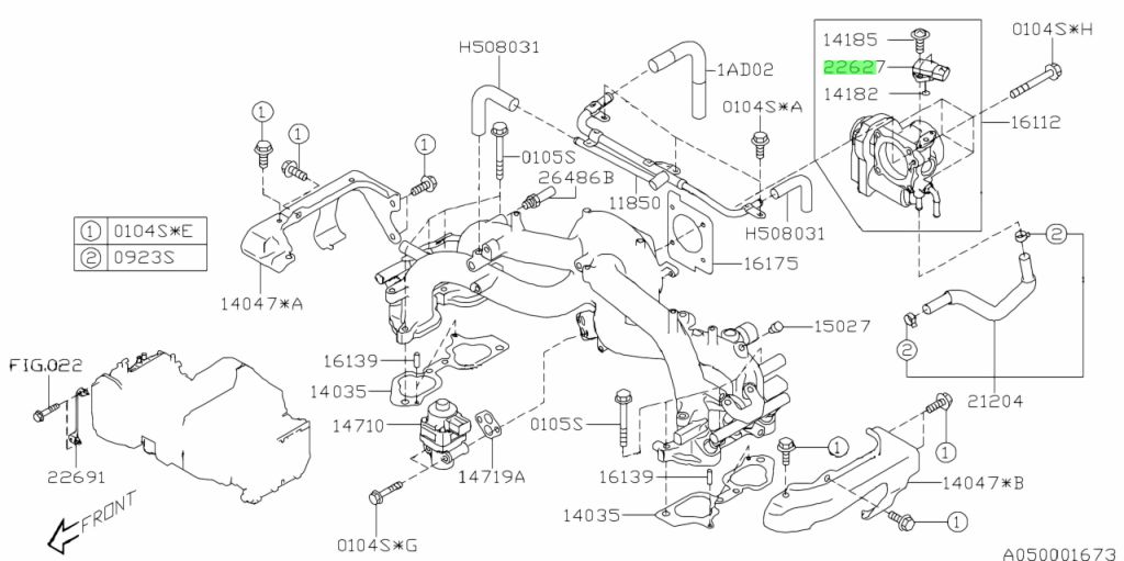 Buy Genuine Subaru 22627aa400 Sensor Assembly-pressure. Prices, Fast 