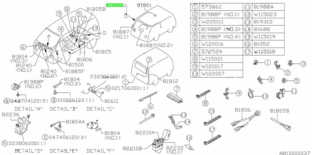 Genuine Subaru 681022011 - CLIP-ACCELERATOR CABLE