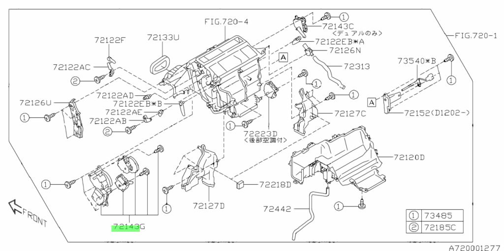 Buy Genuine Subaru 72131AJ010 Motor-Actuator Mode&mix. Prices, fast ...