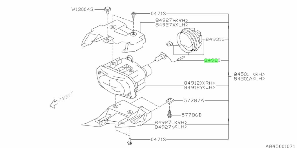 Buy Genuine Subaru 84920PA010 Bulb-Head & Fog Light. Prices, fast ...