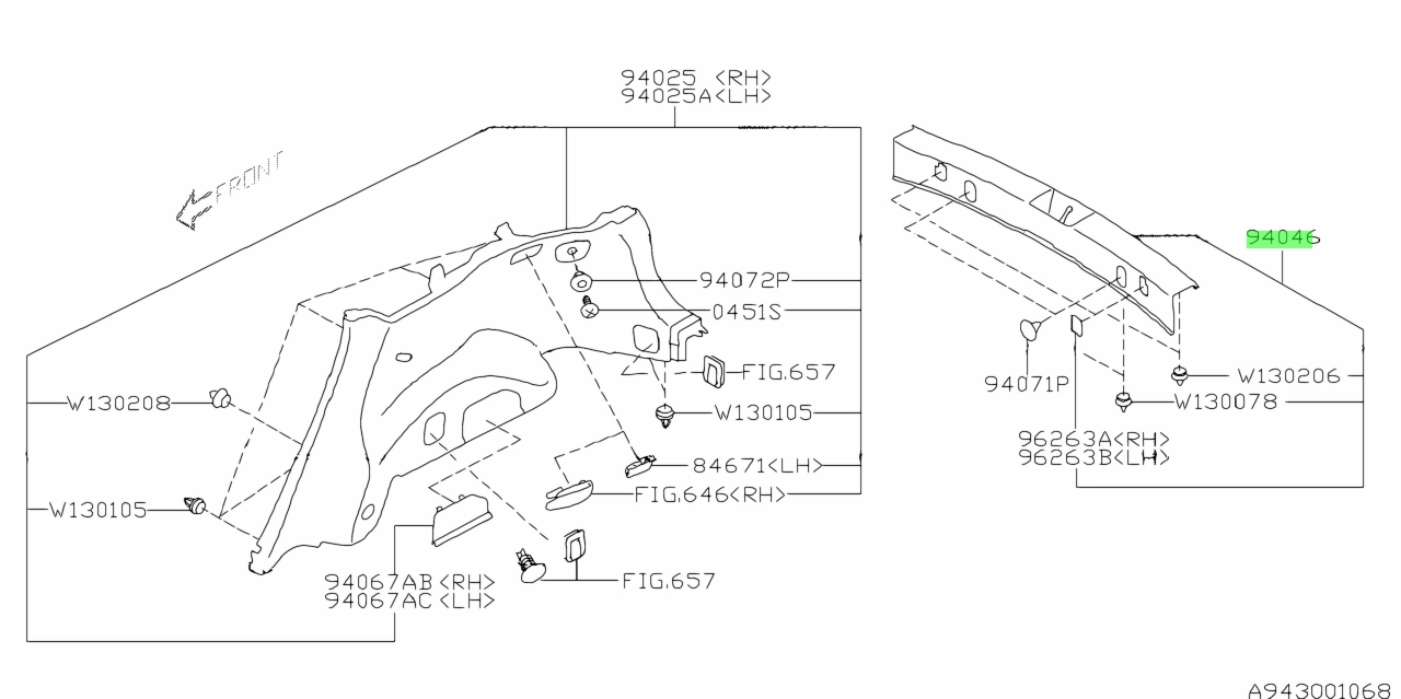 Buy Genuine Subaru Fg Mg Trim Panel Rear Skirt Prices Fast