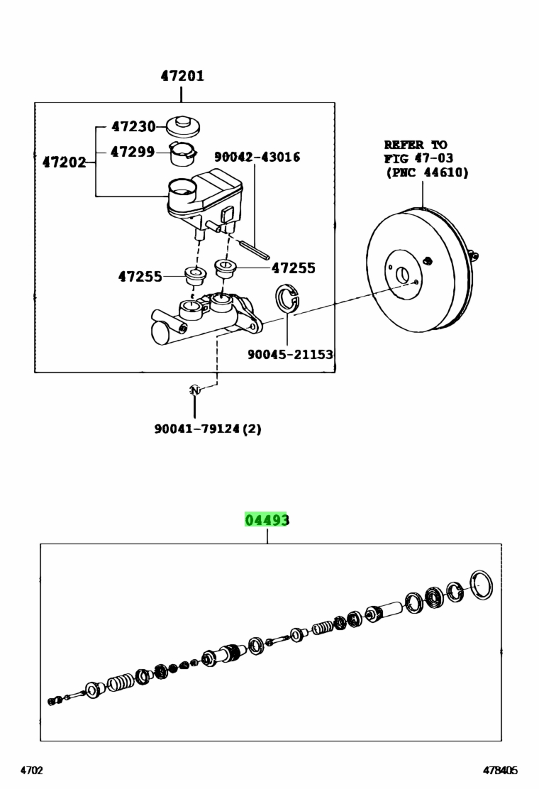 Купить Toyota 04493B4030 (04493-B4030) Cylinder Kit, Brake Master для ...