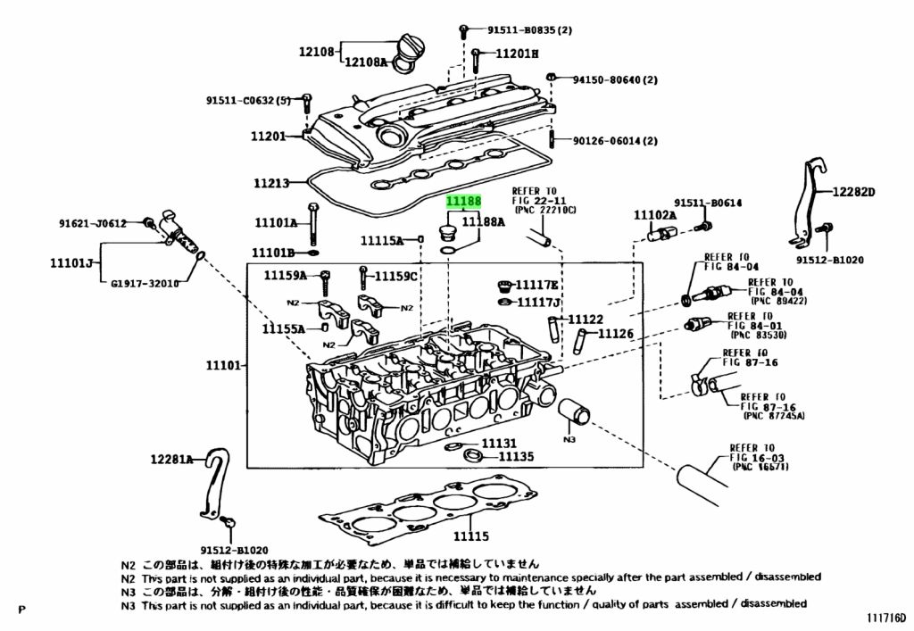 Buy Genuine Toyota 1118828010 (11188-28010) Plug, Camshaft Housing 