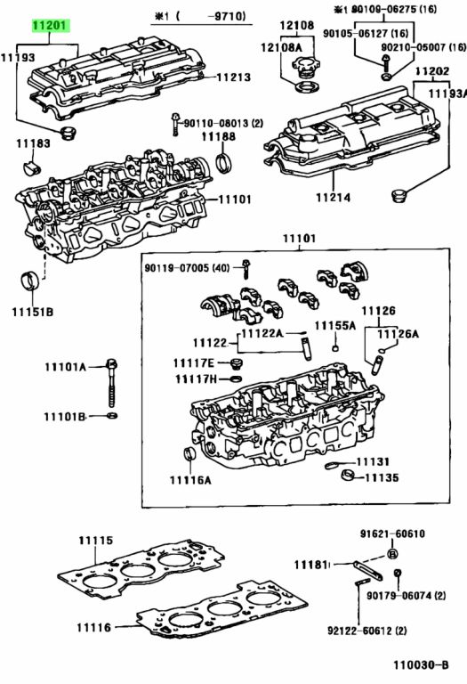 Buy Genuine Toyota 1121030081 (11210-30081) Cover Sub-assy, Cylinder 