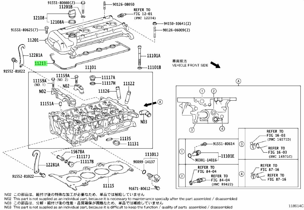 Buy Genuine Toyota 1121321011 (11213-21011) Gasket, Cylinder Head Cover ...