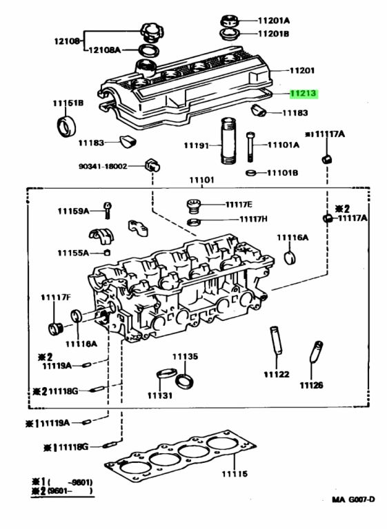 Buy Genuine Toyota 1121362020 (11213-62020) Gasket, Cylinder Head Cover ...