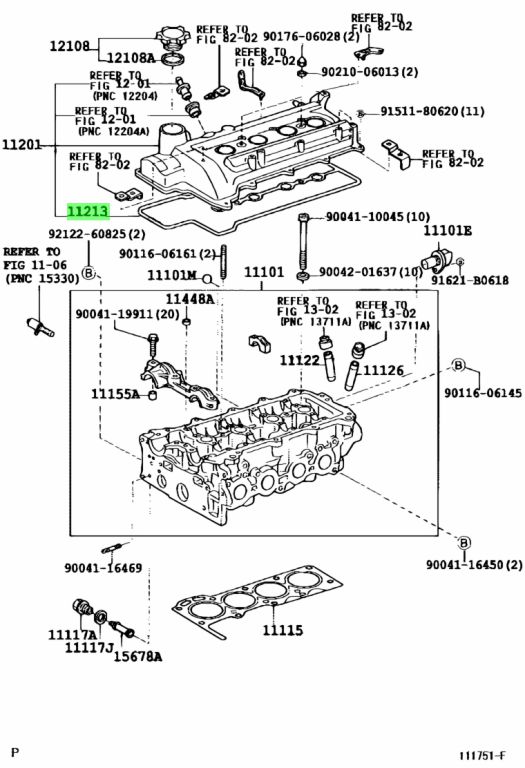 Buy Genuine Toyota 1121397202 (11213-97202) Gasket, Cylinder Head Cover ...