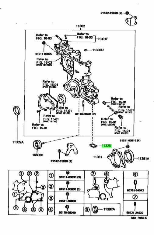 Buy Genuine Toyota 1132866020 (11328-66020) Gasket, Timing Gear (Or ...