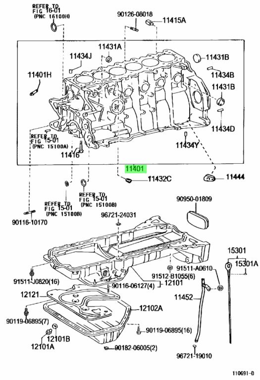 Buy Genuine Toyota 1140149678 (11401-49678) Block Sub-Assy, Cylinder ...