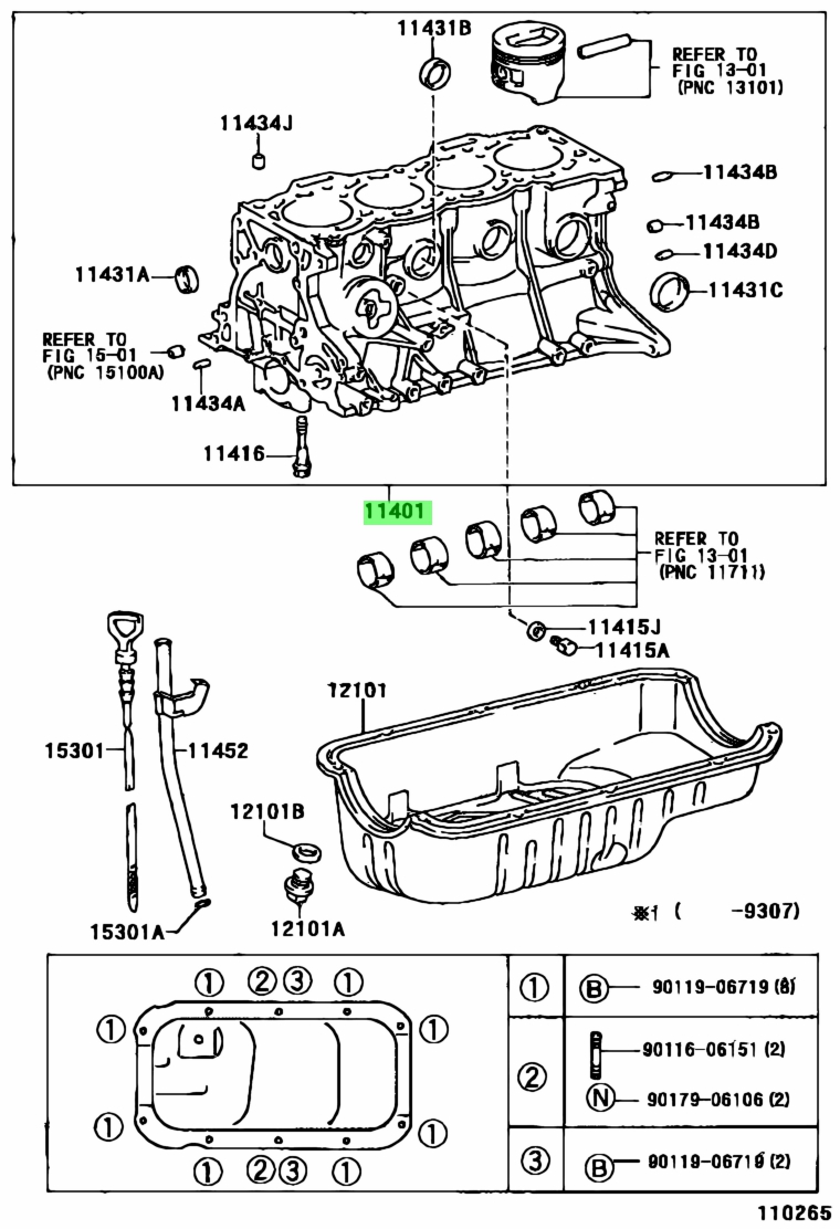 Buy Genuine Toyota 1140169856 (11401-69856) Block Sub-assy, Cylinder 