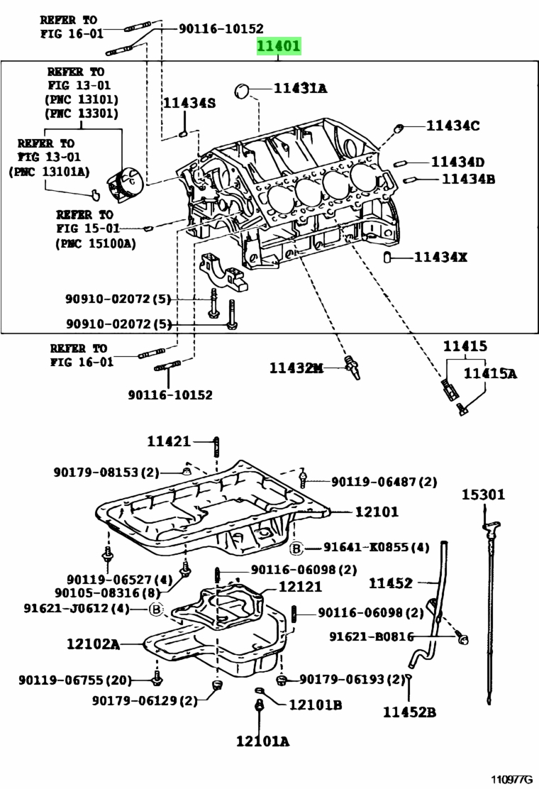 Buy Genuine Toyota 1140180744 (11401-80744) Block Sub-Assy, Cylinder ...