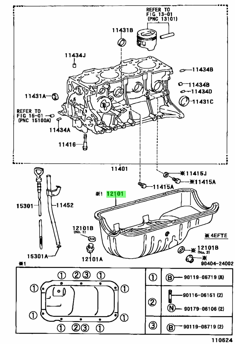 Buy Genuine Toyota 1210111100 (12101-11100) Pan Sub-Assy, Oil for ...