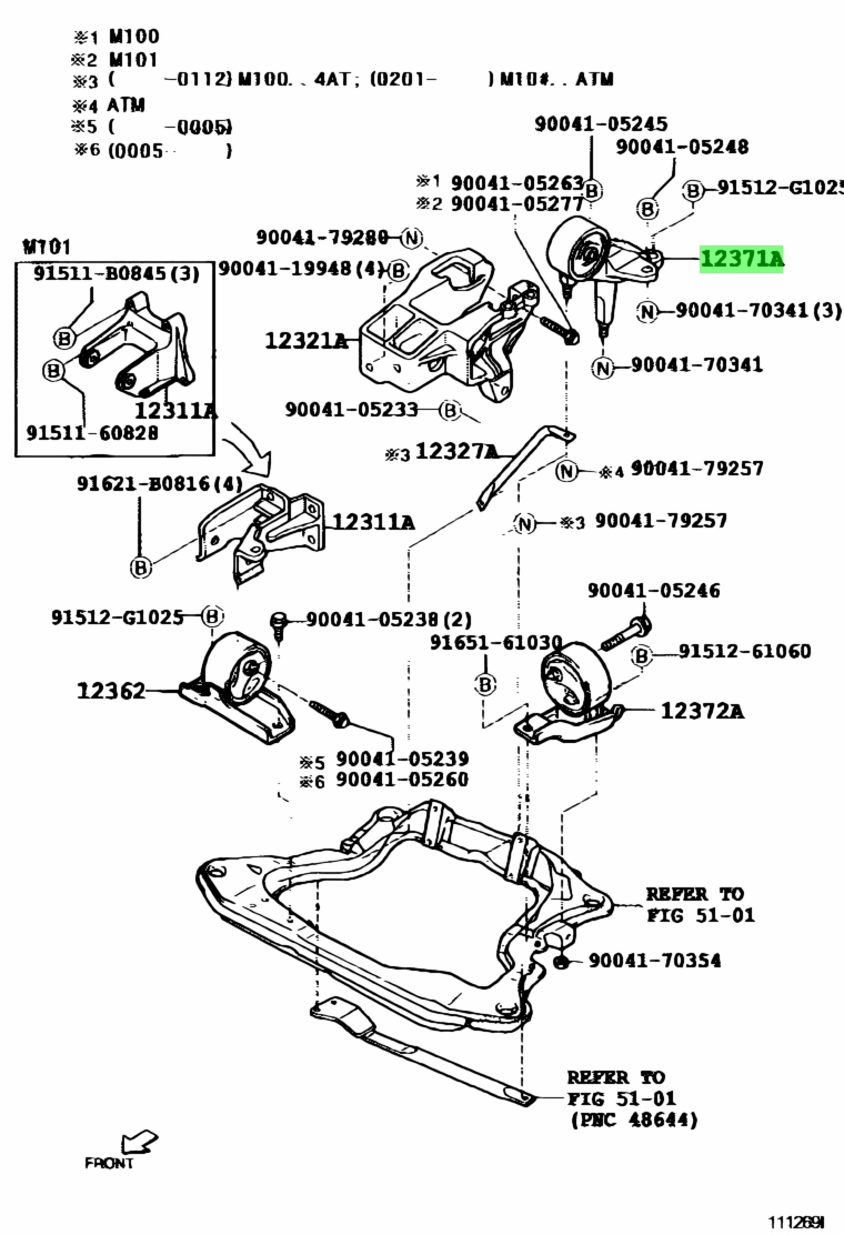 Buy Genuine Toyota 1230697210 (12306-97210) Insulator, Engine Mounting ...