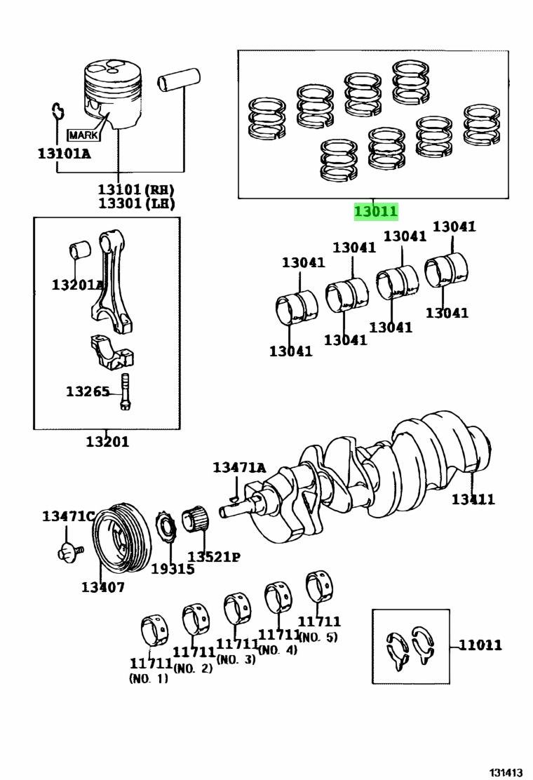 Toyota 1301150141 13011 50141 2Uzfe 4Runner toyota-1301150141-13011-50141-2uzfe-4runner