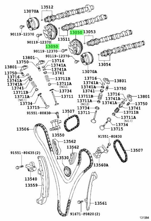 Buy Genuine Toyota 1305031030 (13050-31030) Gear Assy, Camshaft