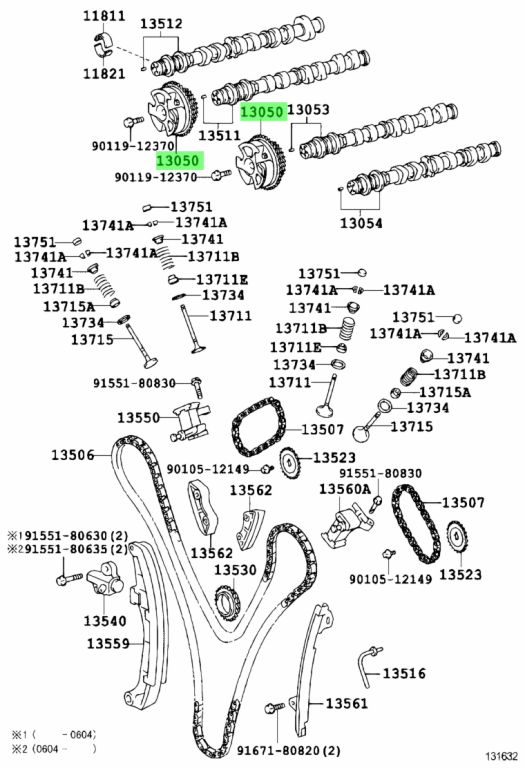 Buy Genuine Toyota 1305031030 (13050-31030) Gear Assy, Camshaft