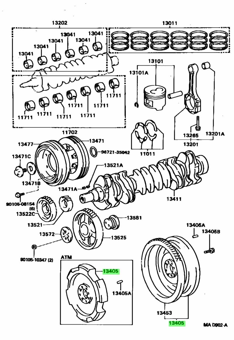 Buy Genuine Toyota Flywheel Sub Assy Prices Fast Shipping Photos