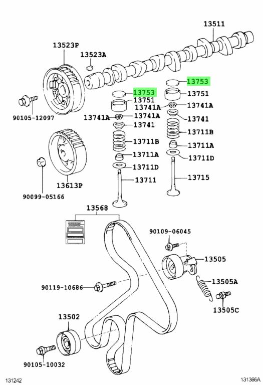 Buy Genuine Toyota 1375364330 (13753-64330) Shim, Valve Adjusting ...