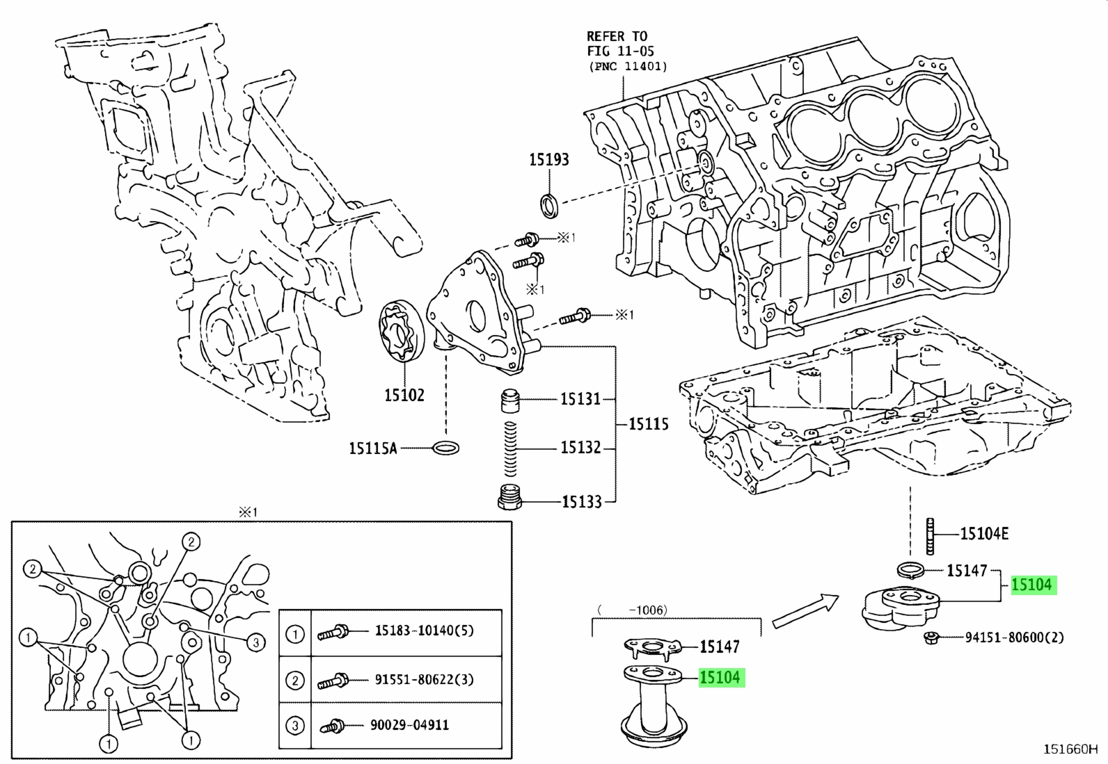 Buy Genuine Toyota 1510431140 (15104-31140) Strainer Sub-Assy, Oil ...