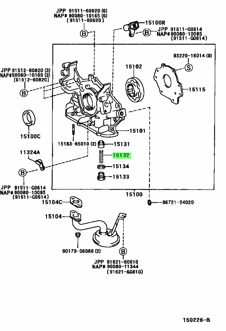 Buy Genuine Toyota 151320A010 (15132-0A010) Spring, Oil Pump Relief ...