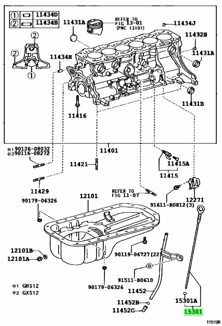 Buy Genuine Toyota 1530154060 (15301-54060) Gage Sub-Assy, Oil Level ...