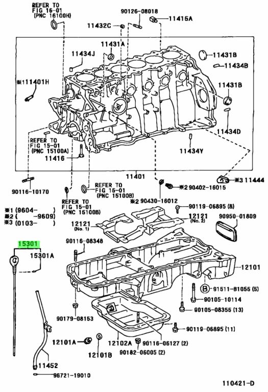 Buy Genuine Toyota 1530154070 (15301-54070) Gage Sub-Assy, Oil Level ...