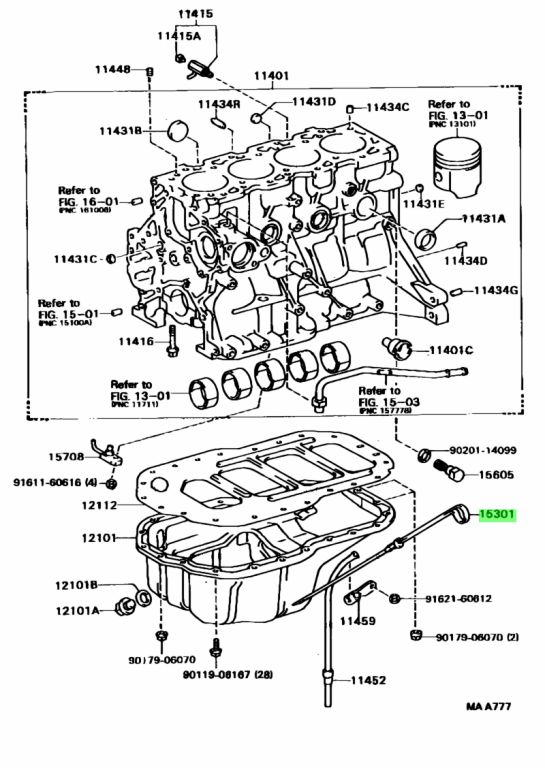 Buy Genuine Toyota 1530188362 (15301-88362) Gage Sub-Assy, Oil Level ...