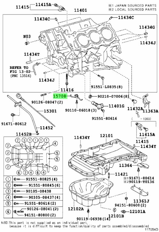 Buy Genuine Toyota 1570831020 (15708-31020) Nozzle Sub-assy, Oil, No.1 