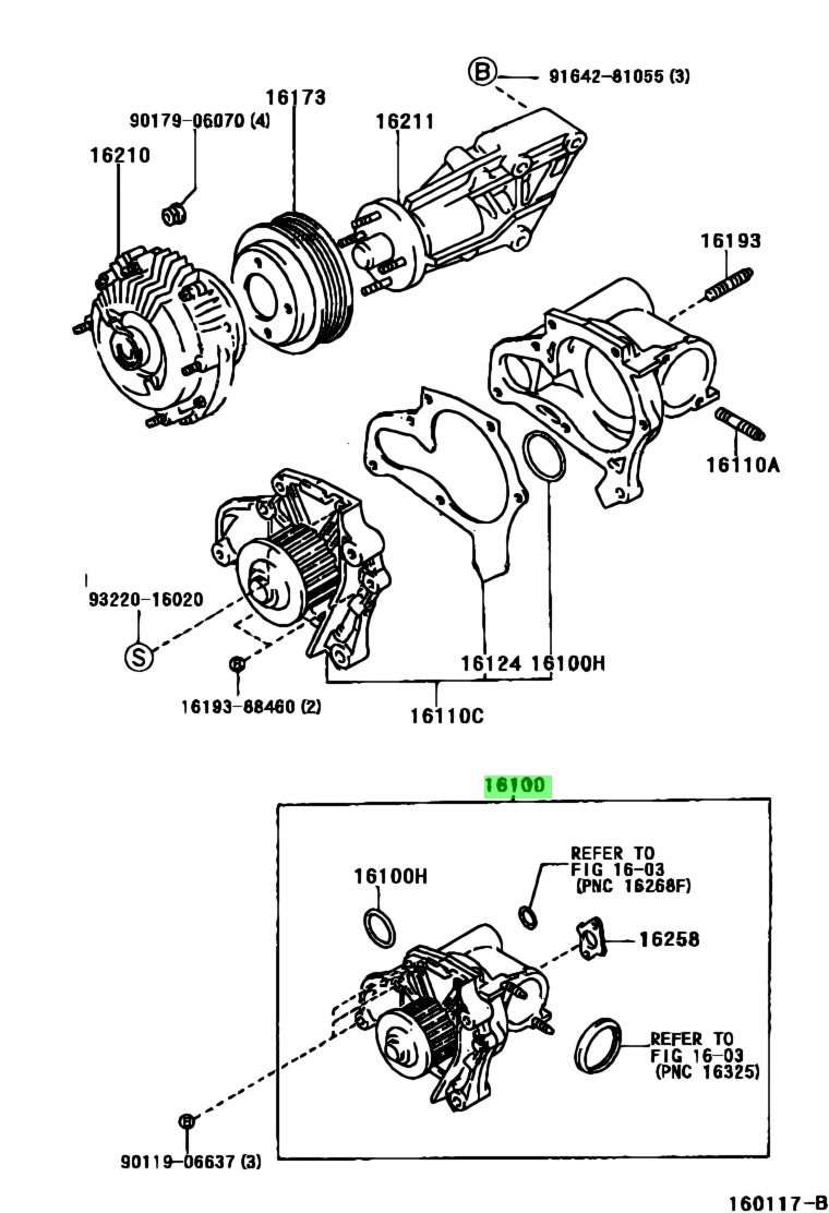 Buy Genuine Toyota 1610019275 (16100-19275) Pump Assy, Engine Water ...