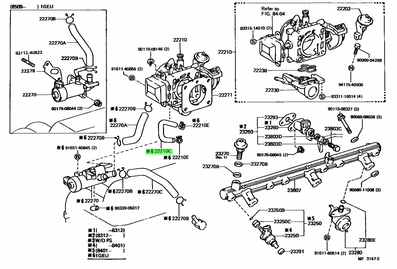 Buy Genuine Toyota 1626788300 (16267-88300) Hose, Water By-Pass, No.1 ...