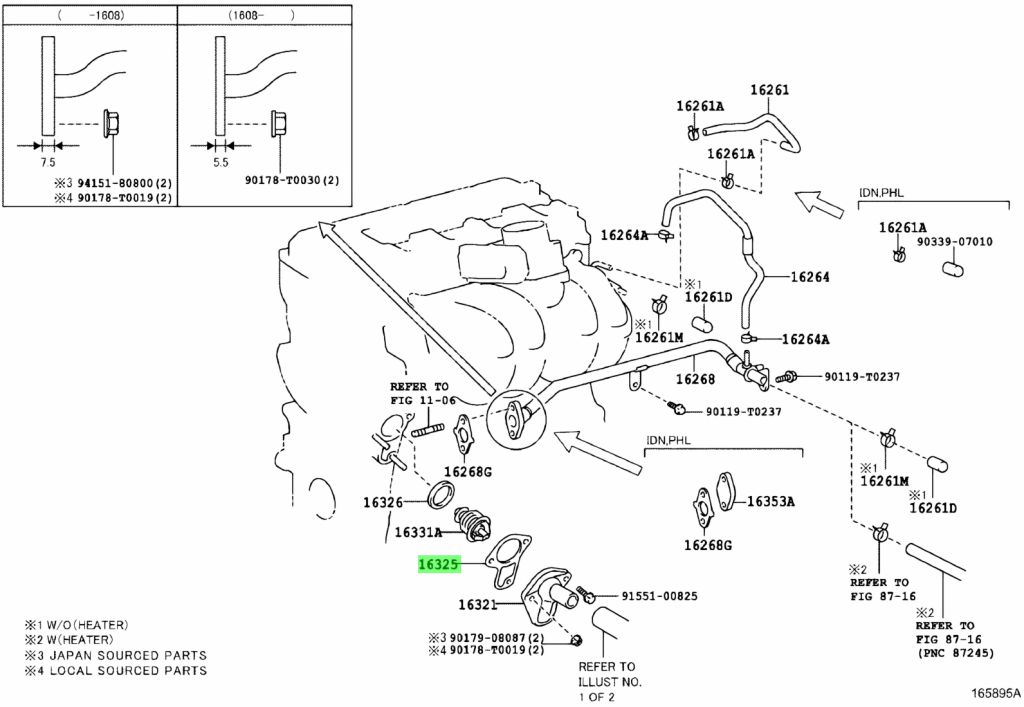 Toyota 16325 15020