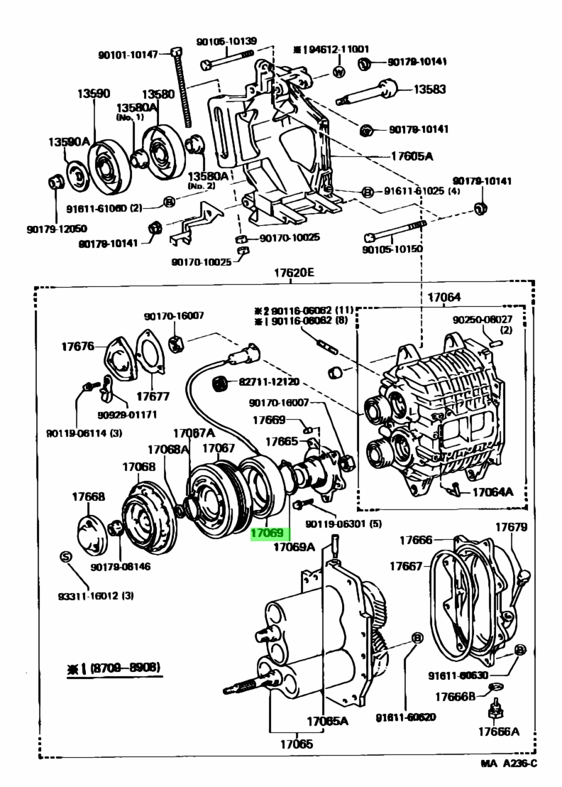 Buy Genuine Toyota 1706970010 (17069-70010) Stator Sub-Assy, Clutch ...