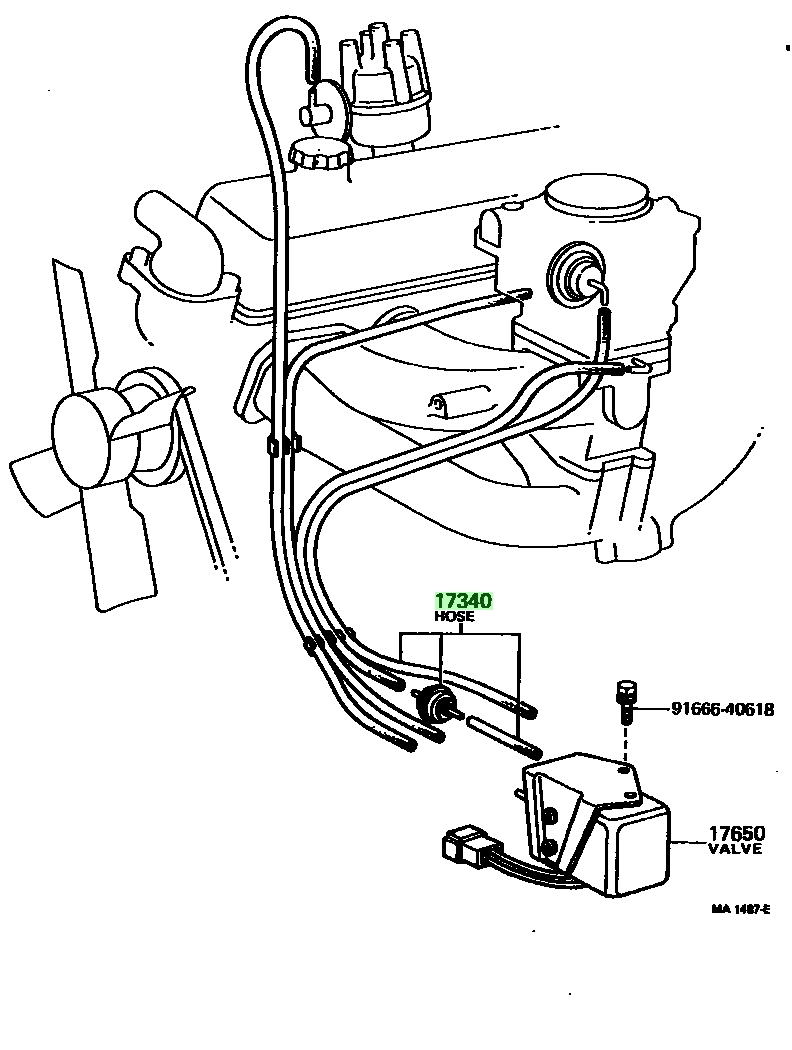 Buy Genuine Toyota Hose Assy Vacuum Switching