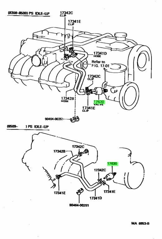 Buy Genuine Toyota 1763015010 (17630-15010) Valve Assy, Air Control ...