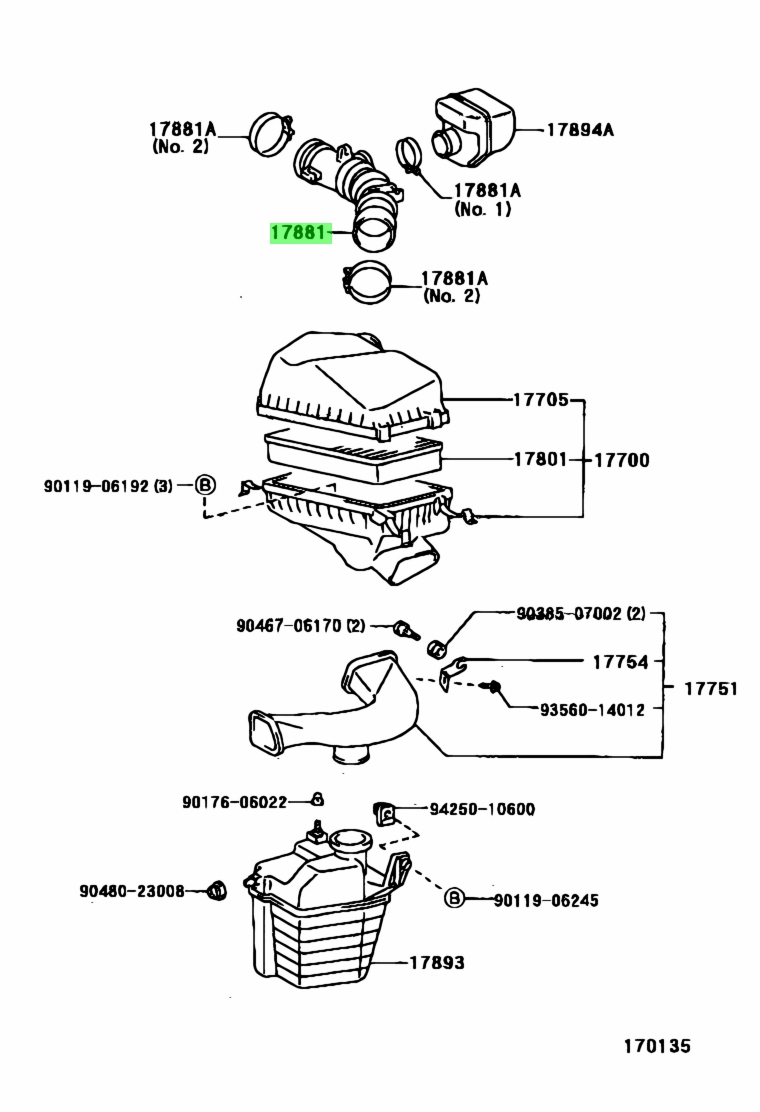 Toyota17881-16380(1788116380)