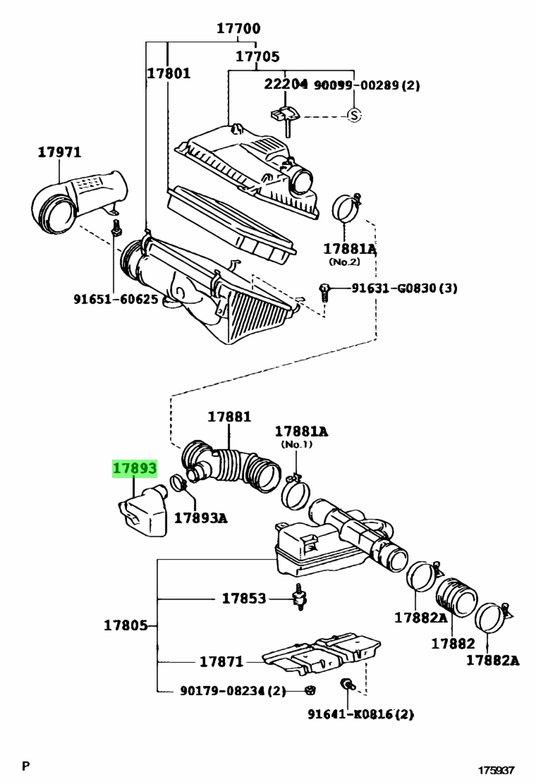 Toyota 17893-36020 Air Intake Resonator