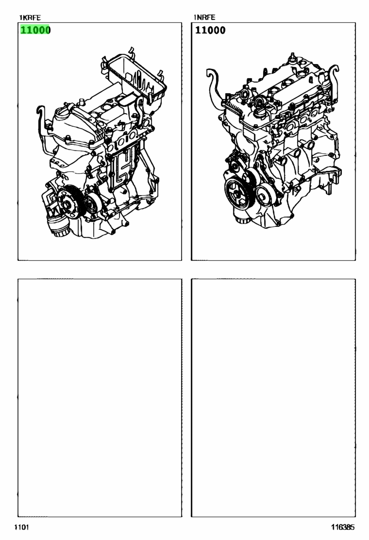  Toyota 19000B1S70 19000 B1S70 Engine Assy Partial Toyota