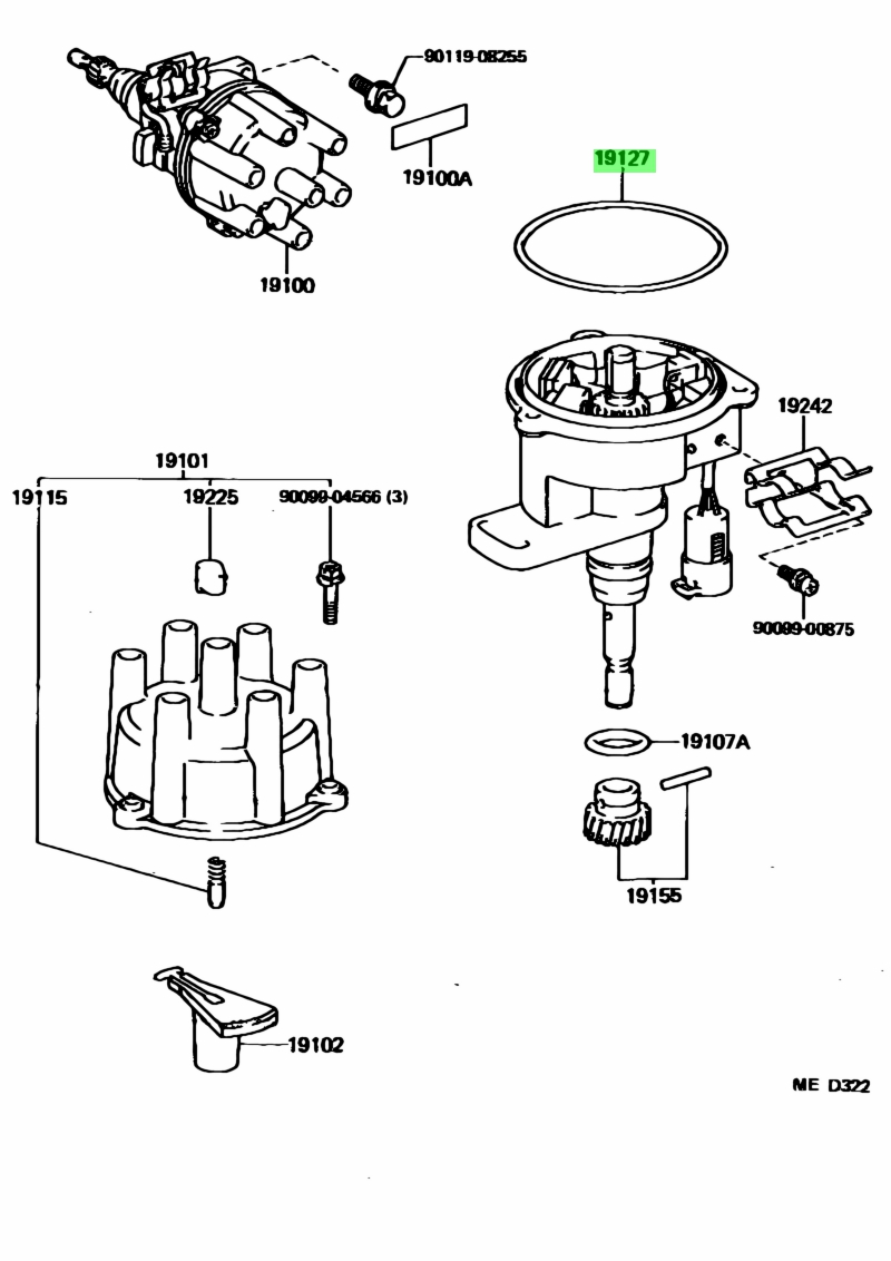 Buy Genuine Toyota 1912763010 (19127-63010) Packing, Dust Proof. Prices ...