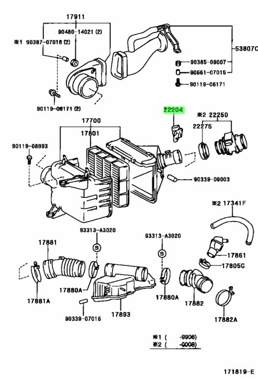 Buy Genuine Toyota 2220430010 (22204-30010) Meter Assy, Intake Air Flow ...