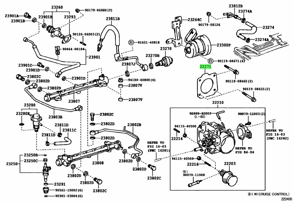 Прокладка дроссельной заслонки toyota