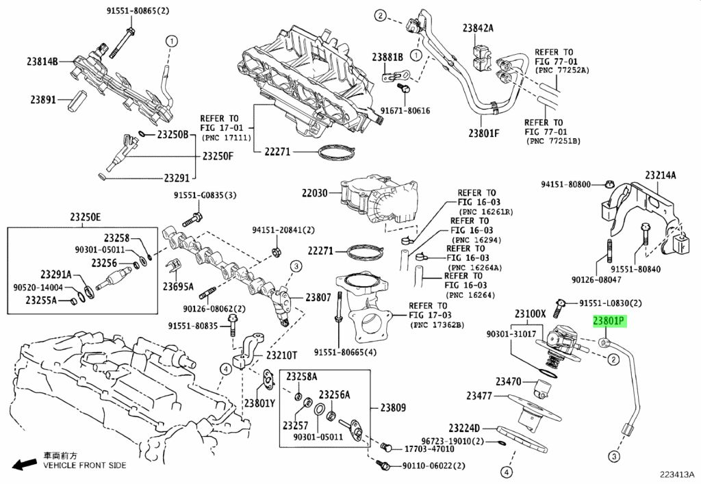 Buy Genuine Toyota 2380136031 (23801-36031) Pipe Sub-Assy, Fuel, No.1 ...