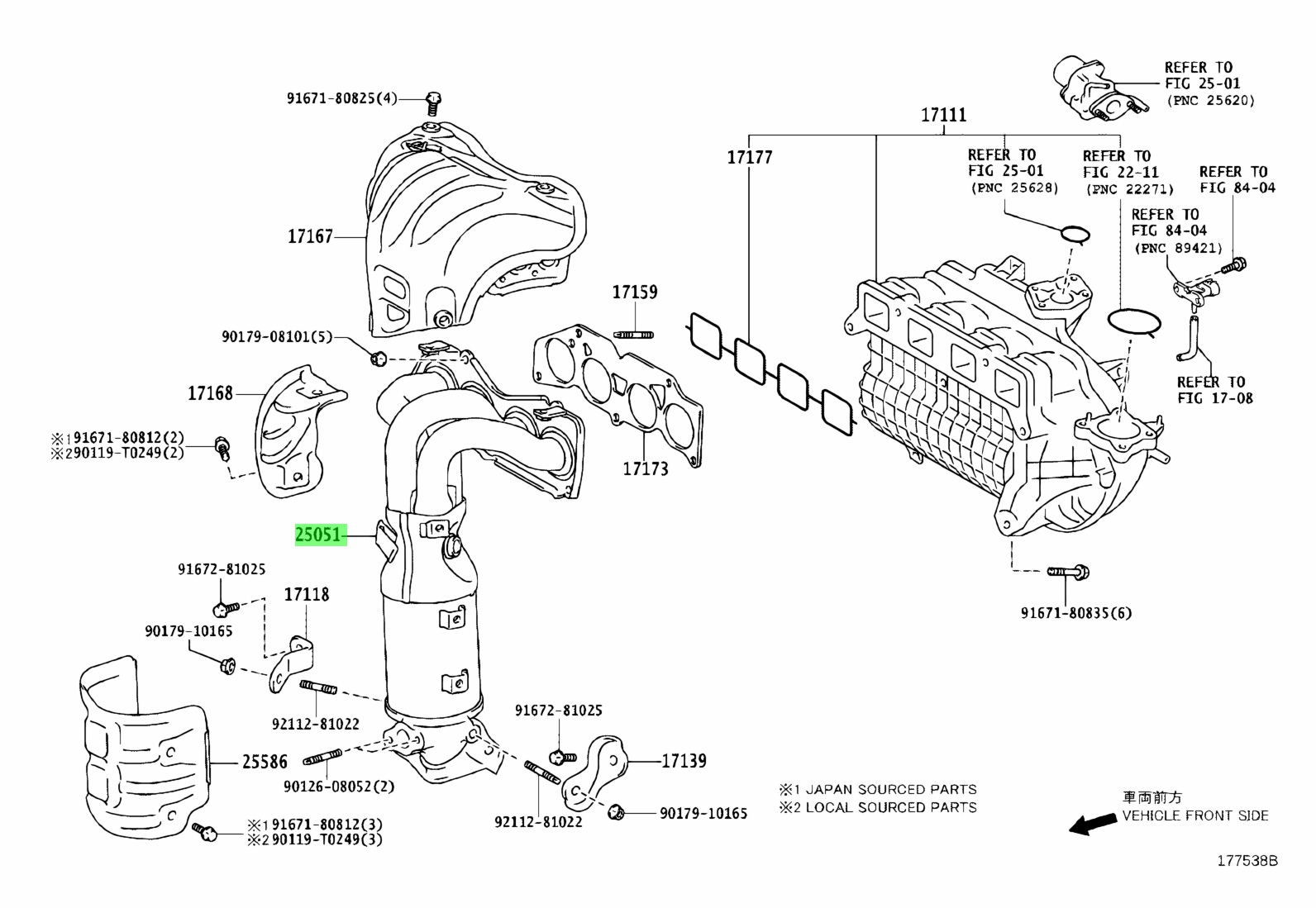 Buy Genuine Toyota 2505136120 (25051-36120) Converter Sub-Assy, Exhaust ...