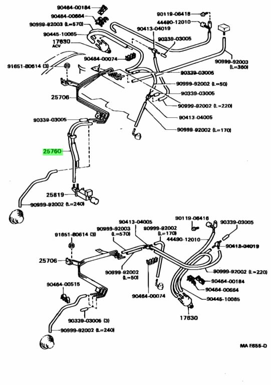 Buy Genuine Toyota Hose Assy Vacuum