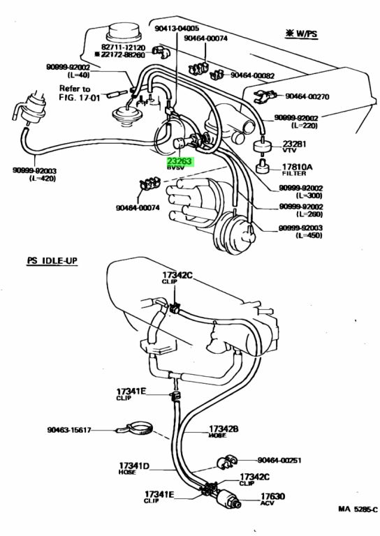 Buy Genuine Toyota 2582034020 (25820-34020) Valve, Bimetal Vacuum ...