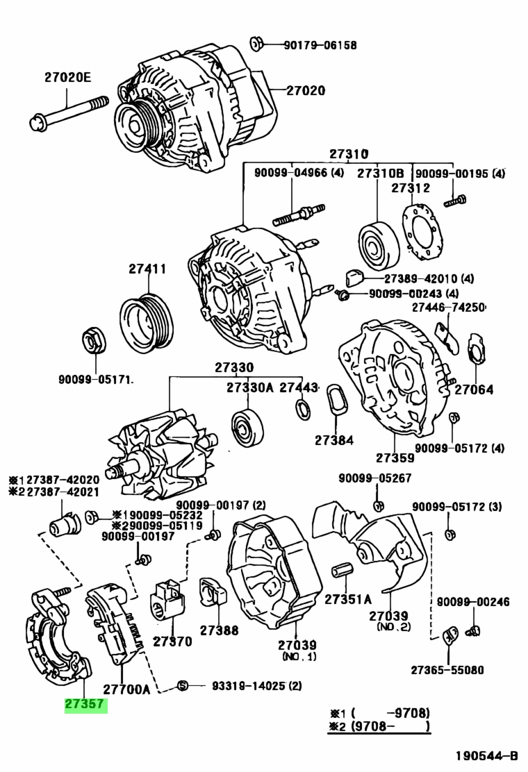 Buy Genuine Toyota 2735755080 (27357-55080) Holder, Alternator, W ...