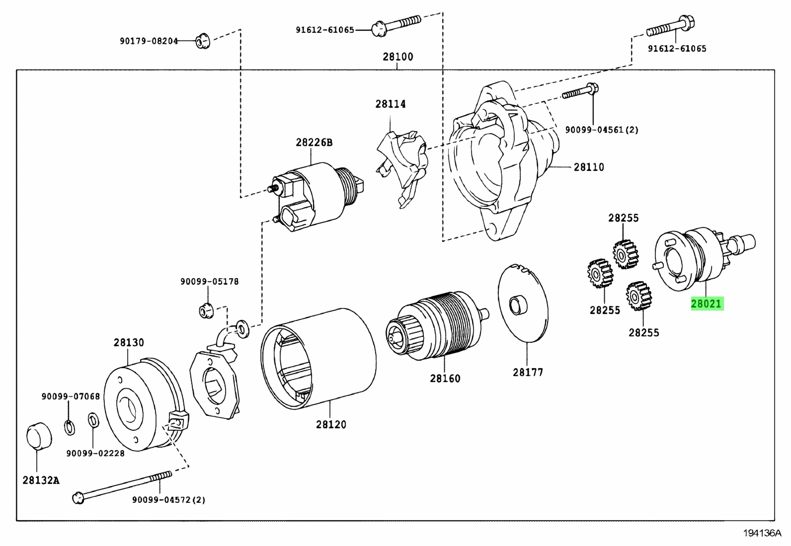 Buy Genuine Toyota 2802121060 (28021-21060) Clutch Sub-Assy, Starter ...