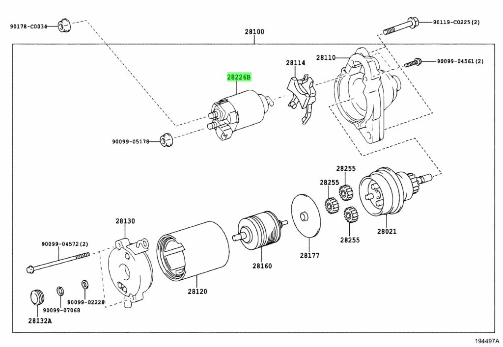 Buy Genuine Toyota 2822622061 (28226-22061) Starter Kit, Battery ...