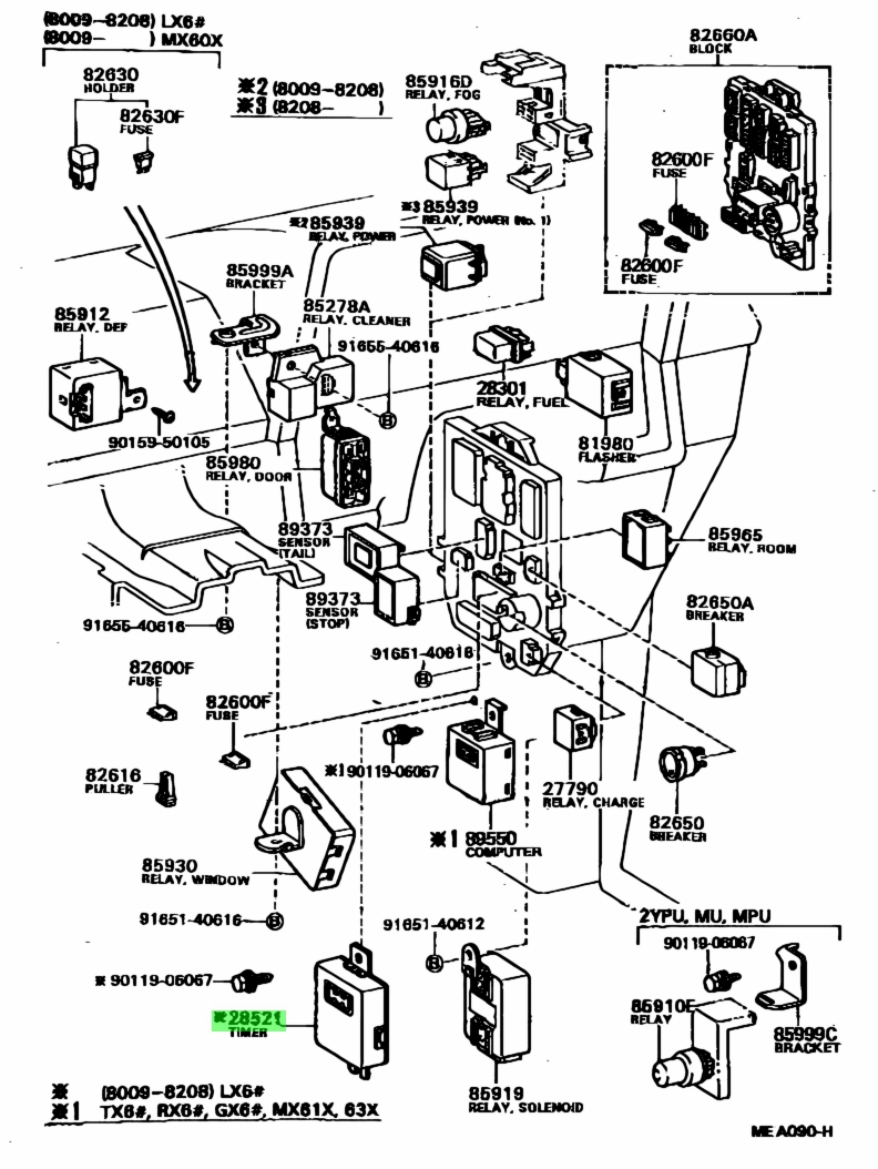 Buy Genuine Toyota 2852154090 (28521-54090) Timer, Preheating. Prices ...